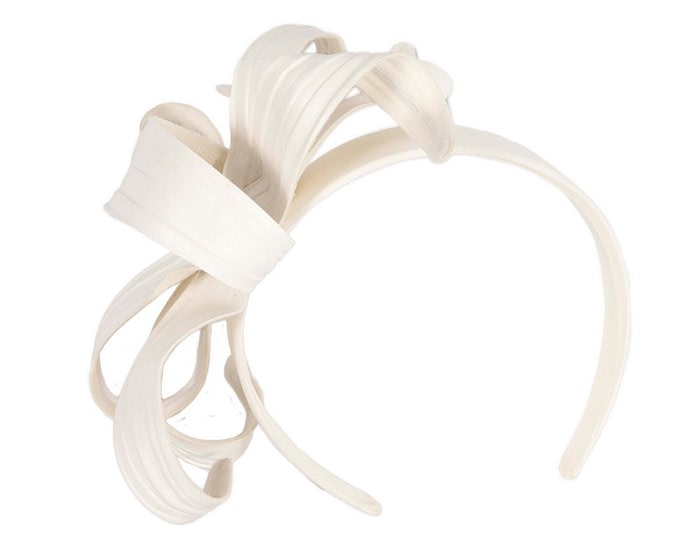 Stylish Cream Bow Fascinator by Max Alexander - Image 2
