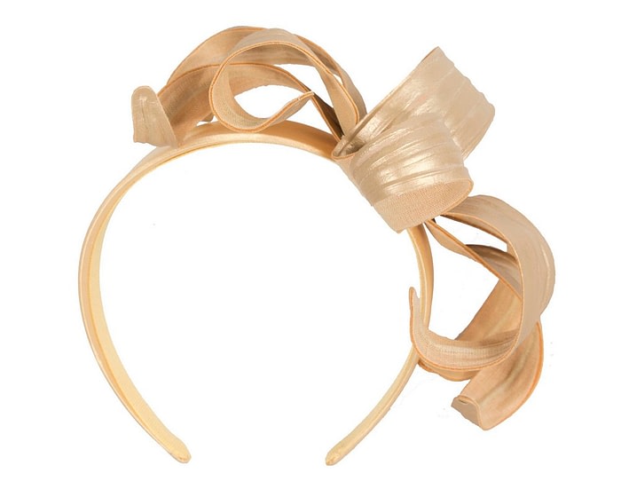 Stylish Gold Bow Fascinator by Max Alexander - Image 4