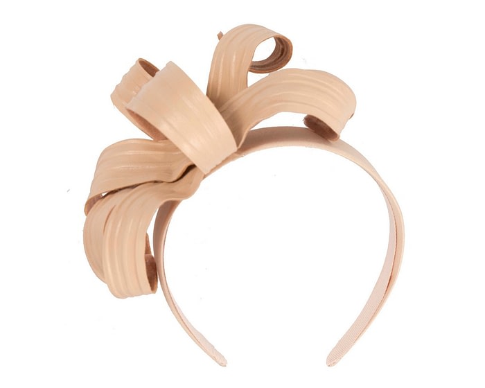 Stylish Nude Bow Fascinator by Max Alexander - Image 2