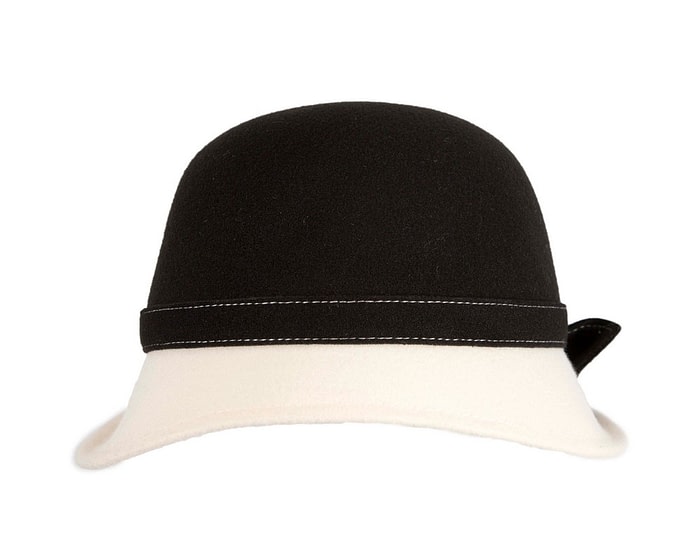 Black and Cream two-tone winter fashion hat - Image 6