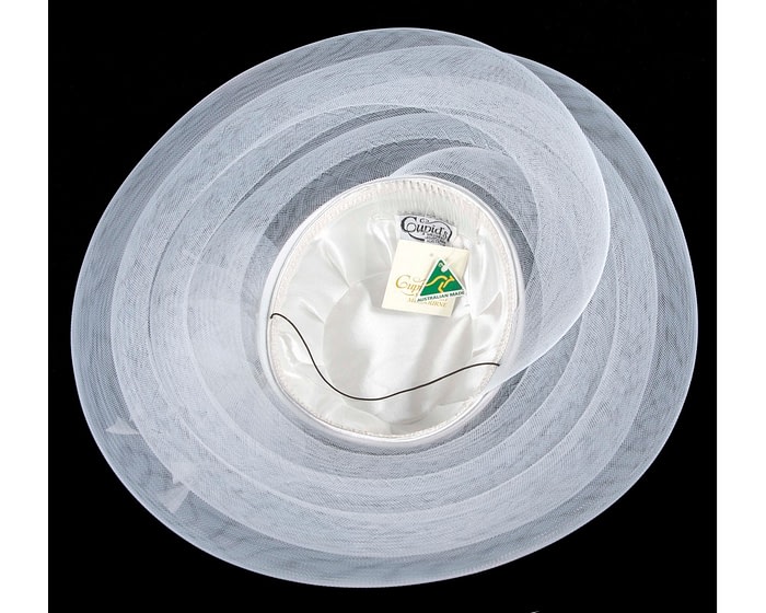 White custom made Mother of the Bride hat - Image 6