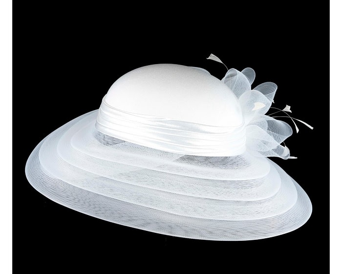 White custom made Mother of the Bride hat - Image 5