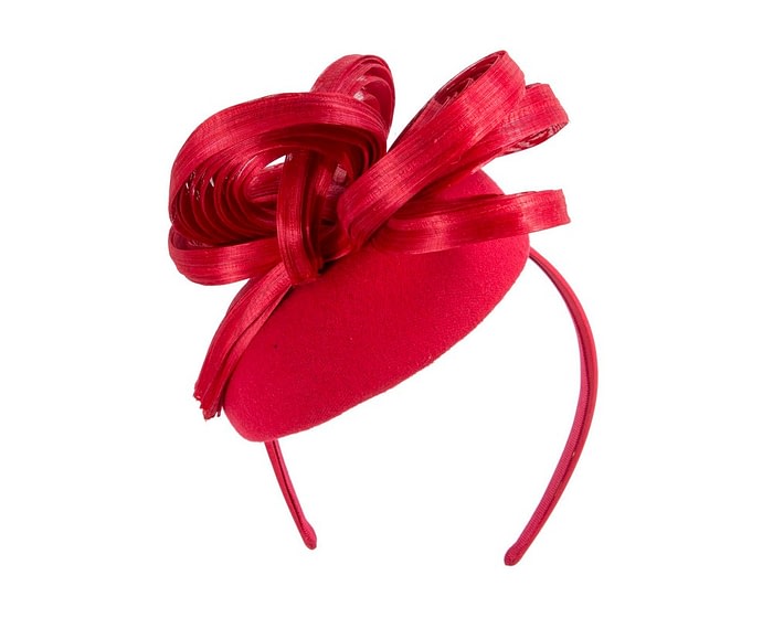 Exquisite red winter racing fascinator by Fillies Collection - Image 6