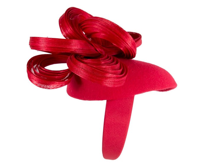 Exquisite red winter racing fascinator by Fillies Collection - Image 3