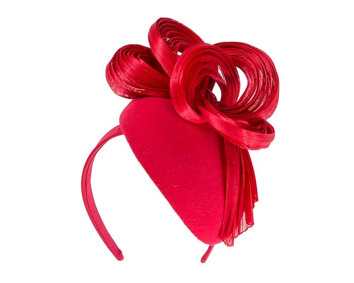 Exquisite red winter racing fascinator by Fillies Collection - Image 2