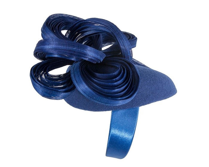 Exquisite royal blue winter racing fascinator by Fillies Collection - Image 3