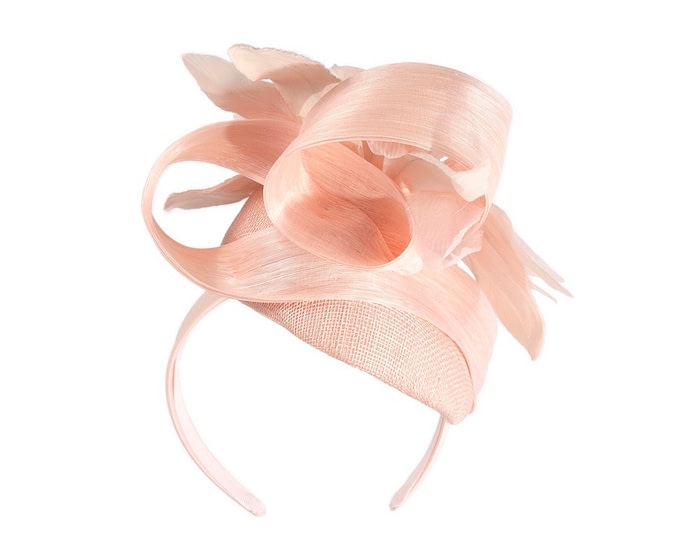 Tall pink pillbox fascinator with flower by Fillies Collection - Image 6