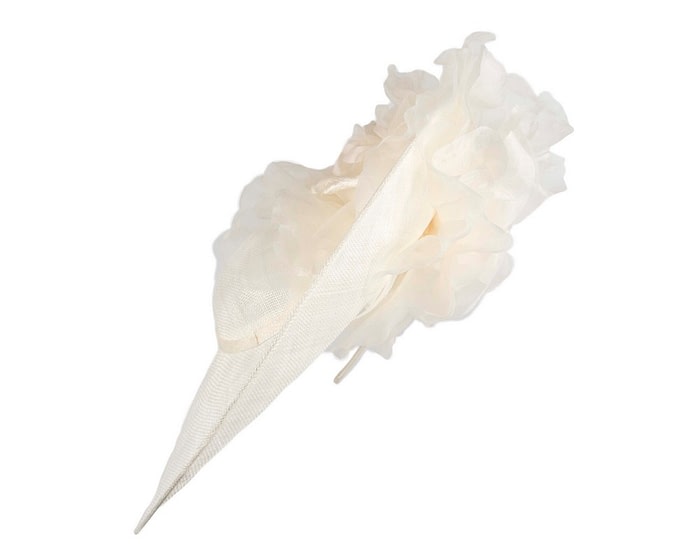 Large Fillies Collection Cream Fascinator Hat - Image 4