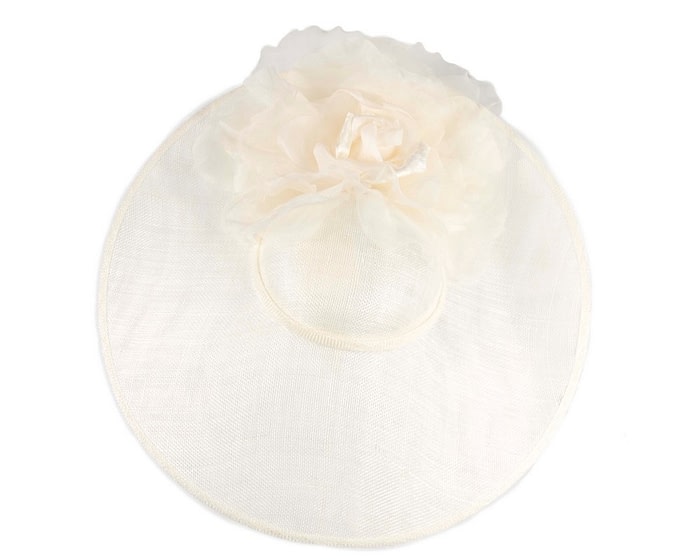 Large Fillies Collection Cream Fascinator Hat - Image 3
