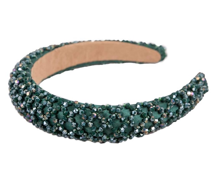Fashion sparkling teal green fascinator headband - Image 2