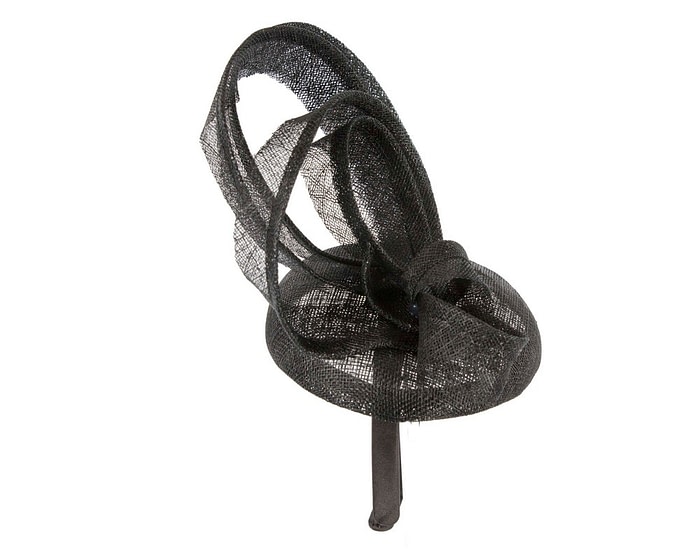 Tall black sinamay fascinator by Max Alexander - Image 3
