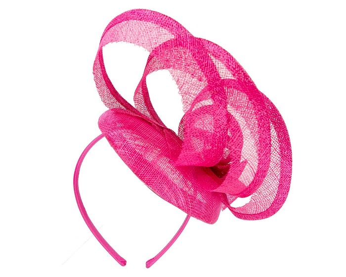 Tall fuchsia sinamay fascinator by Max Alexander - Image 6