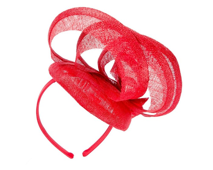 Tall red sinamay fascinator by Max Alexander - Image 6