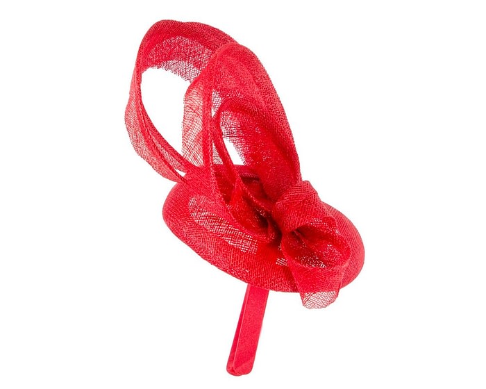 Tall red sinamay fascinator by Max Alexander - Image 3