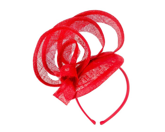 Tall red sinamay fascinator by Max Alexander - Image 2