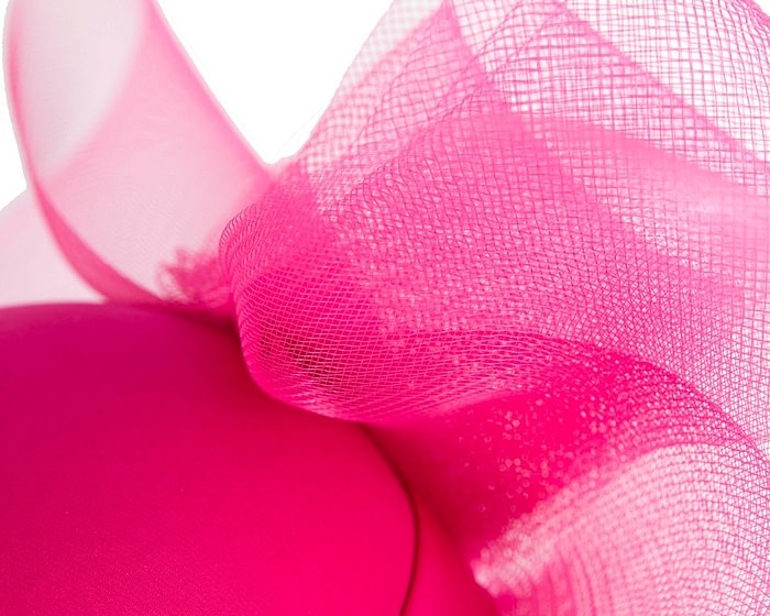 Custom made fuchsia wide brim hat by Fillies Collection - Image 4
