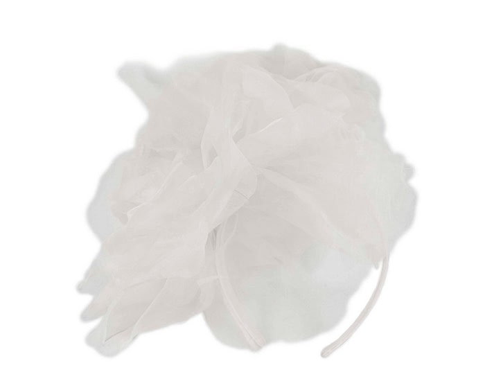 Large cream silk flower headband by Fillies Collection - Image 4