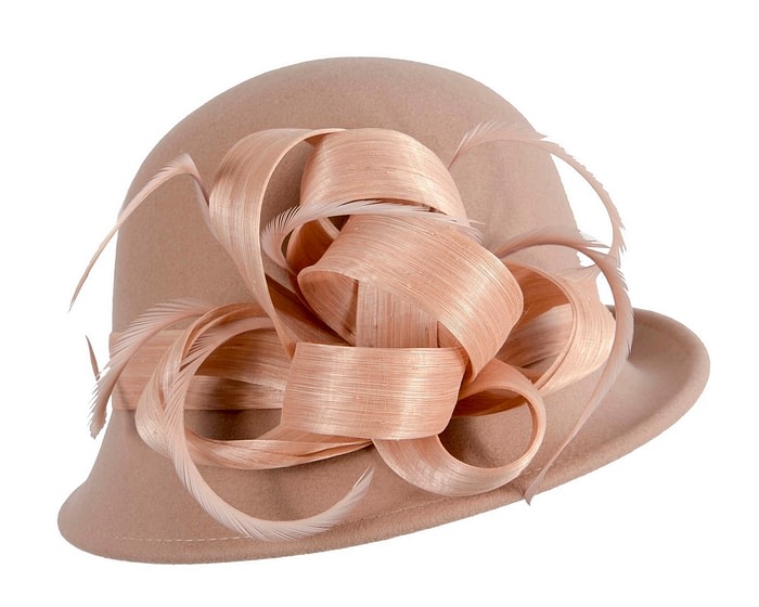 Camel beige winter fashion hat by Fillies Collection - Image 4