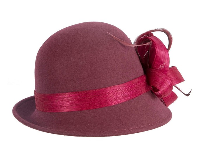 Wine colored winter fashion hat by Fillies Collection - Image 6