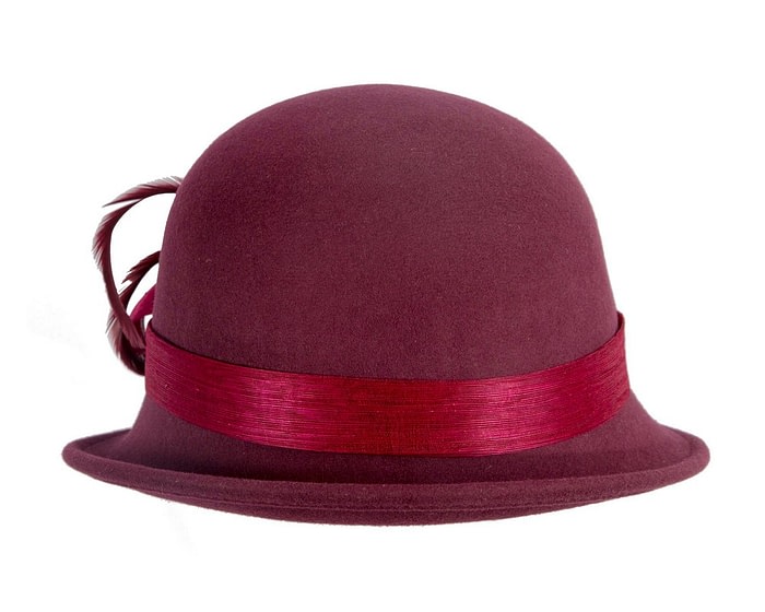 Wine colored winter fashion hat by Fillies Collection - Image 3