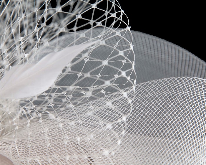 Ecru custom made cocktail hat - Image 6