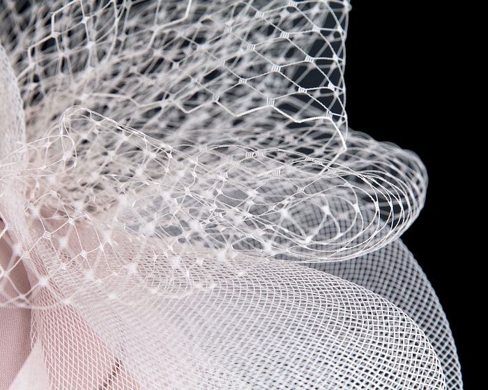 Light pink custom made cocktail hat - Image 6