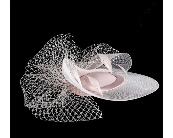 Light pink custom made cocktail hat - Image 3