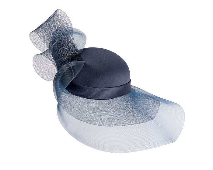 Custom made navy wide brim hat by Fillies Collection - Image 3