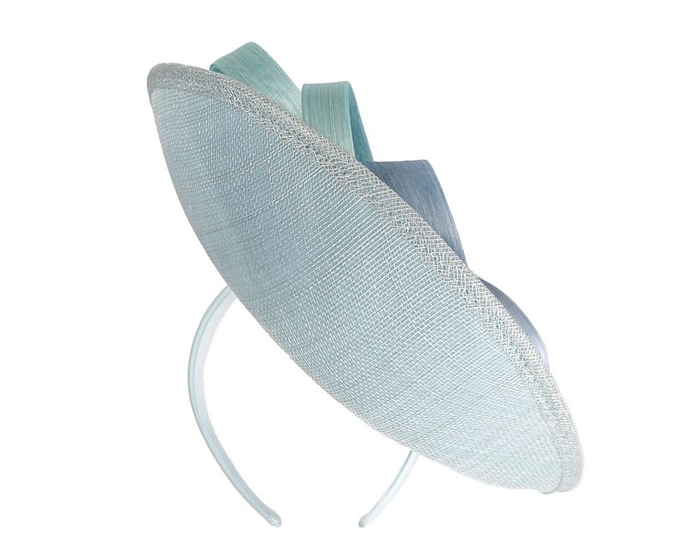 Bespoke light blue sinamay fascinator by Max Alexander - Image 6