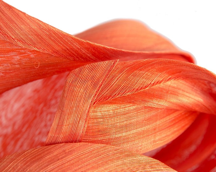 Bespoke orange racing fascinator by Fillies Collection - Image 5