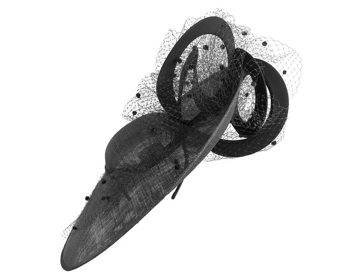 Large Fillies Collection Black Fascinator Hat - Image 6
