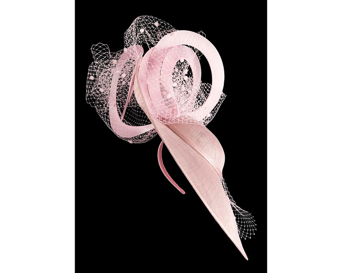 Large Fillies Collection Dusty Pink Fascinator Hat - Image 2
