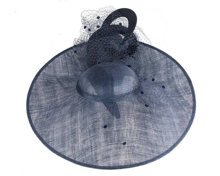 Large Fillies Collection Navy Fascinator Hat - Image 5