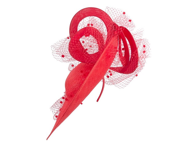 Large Fillies Collection Red Fascinator Hat - Image 6