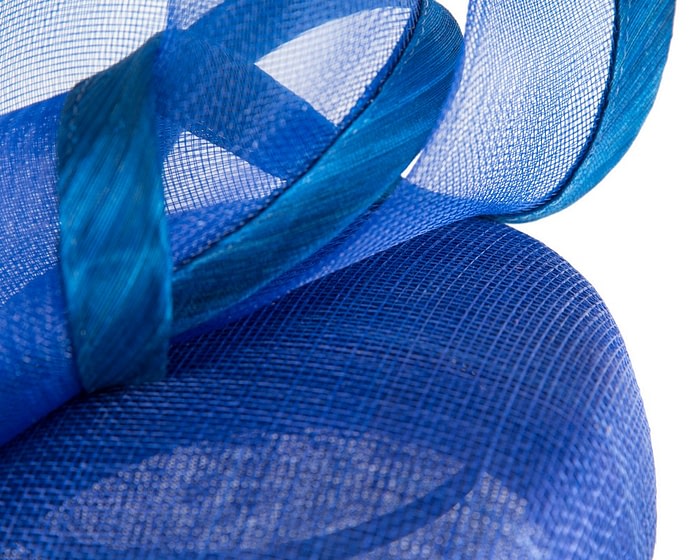 Elegant Royal Blue Pillbox Fascinator for Spring Racing - Image 5