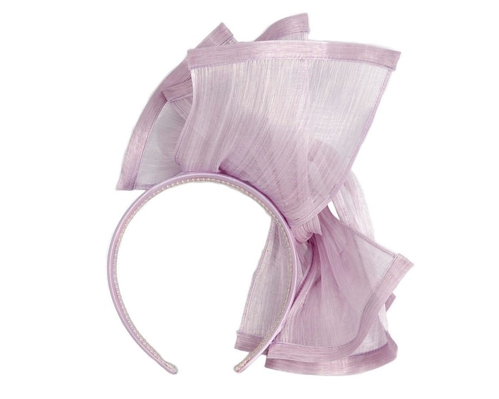 Lilac twists of silk abaca fascinator by Fillies Collection - Image 4