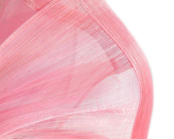 Pink twists of silk abaca fascinator by Fillies Collection - Image 3