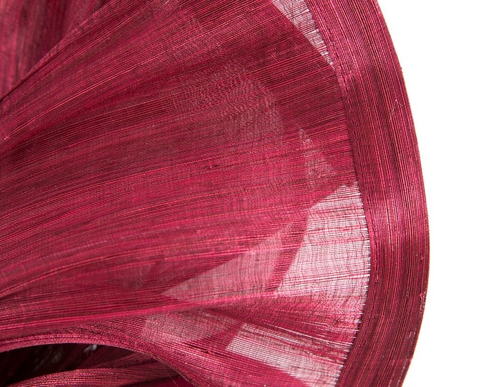 Wine-colored twists of silk abaca fascinator by Fillies Collection - Image 3