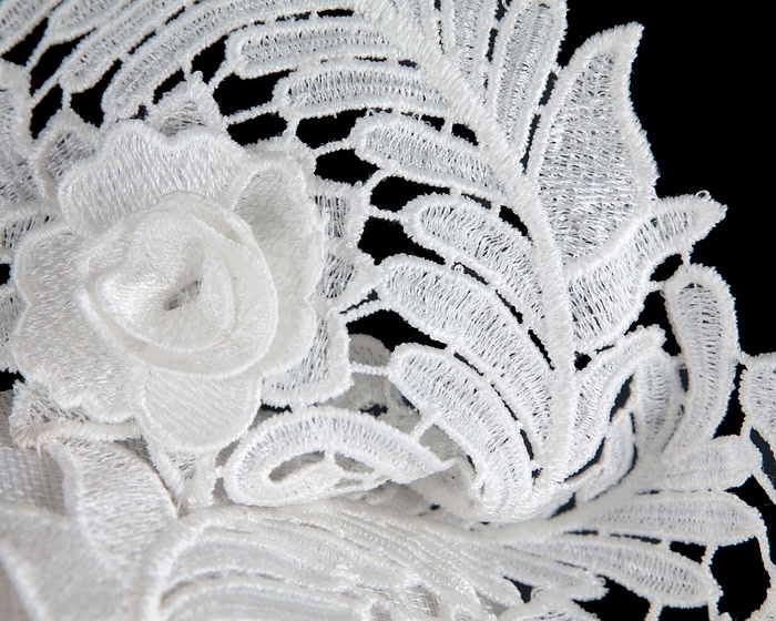 Sophisticated White Pillbox Fascinator by Fillies Collection - Image 5