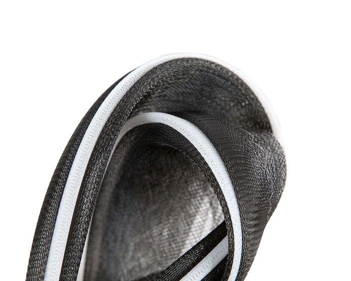 Black & White layered racing fascinator by Fillies Collection - Image 3