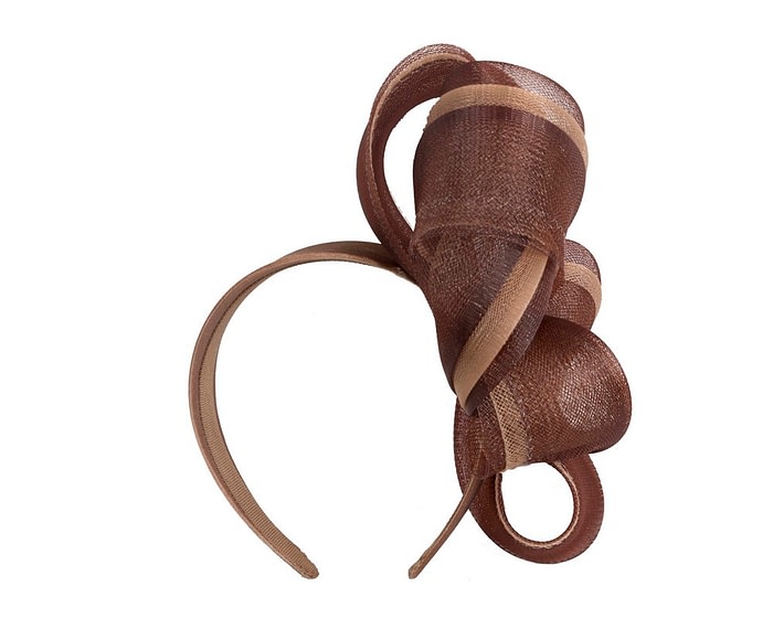 Chocolate & Coffee layered racing fascinator by Fillies Collection - Image 4