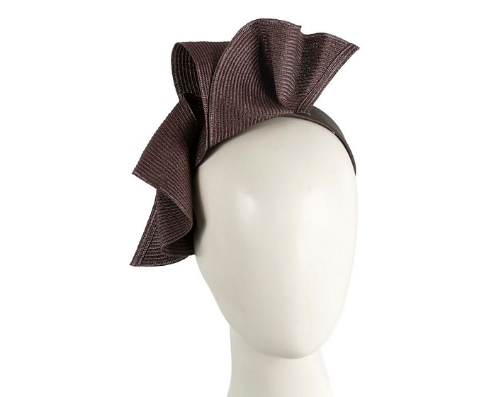 Stylish chocolate fascinator by Max Alexander