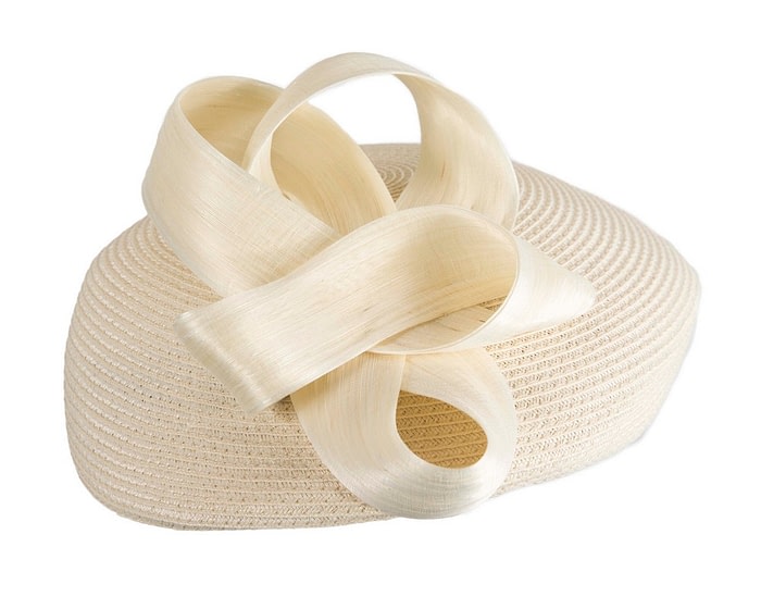 Cream beret hat with loops by Max Alexander - Image 4