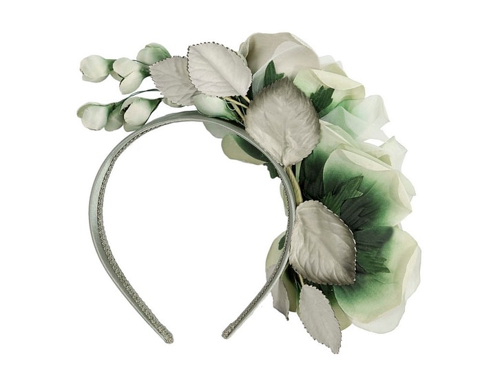Large green flower fascinator by Max Alexander - Image 4