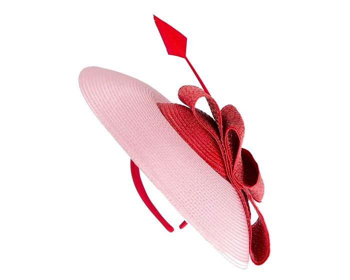 Pink & Red Max Alexander PU Braid Saucer Fascinator - Image 6