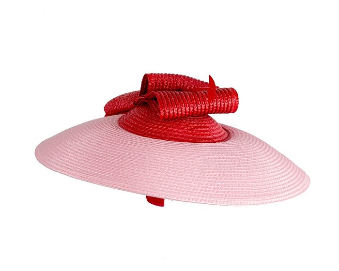 Pink & Red Max Alexander PU Braid Saucer Fascinator - Image 4