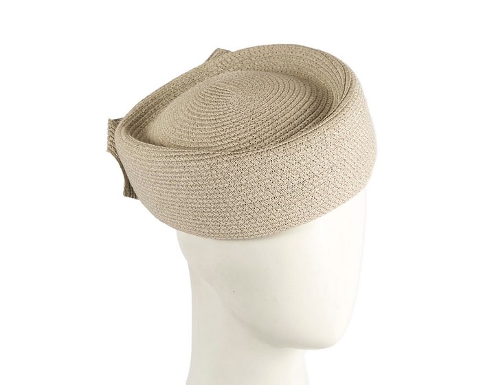 Soft beige stewardess pillbox by Max Alexander