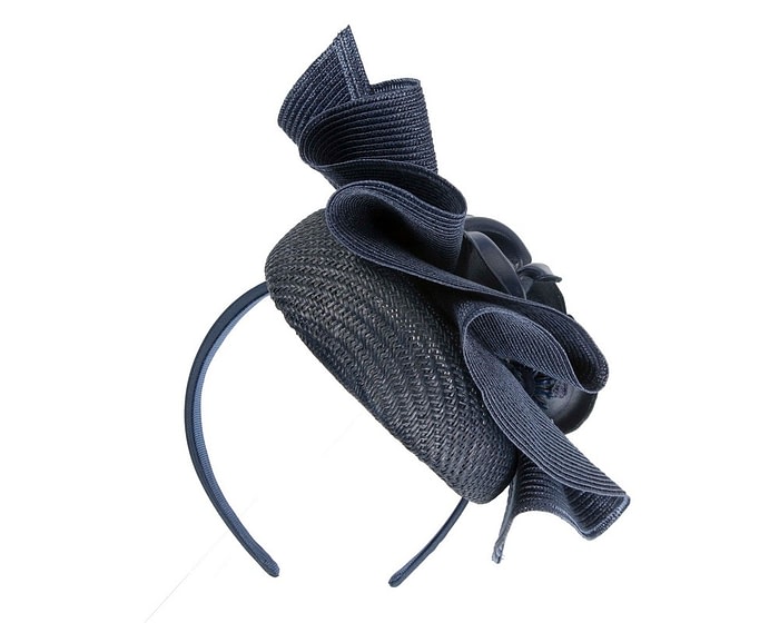 Bespoke navy racing fascinator by Fillies Collection - Image 6