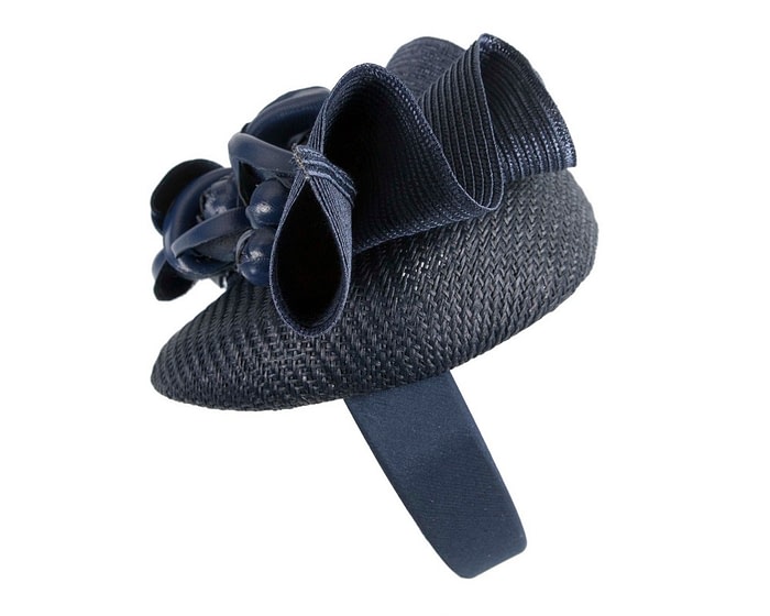Bespoke navy racing fascinator by Fillies Collection - Image 3
