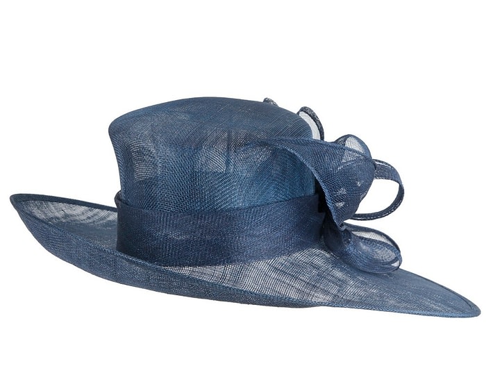 Navy Max Alexander Sinamay Wide-Brim Hat - Image 6